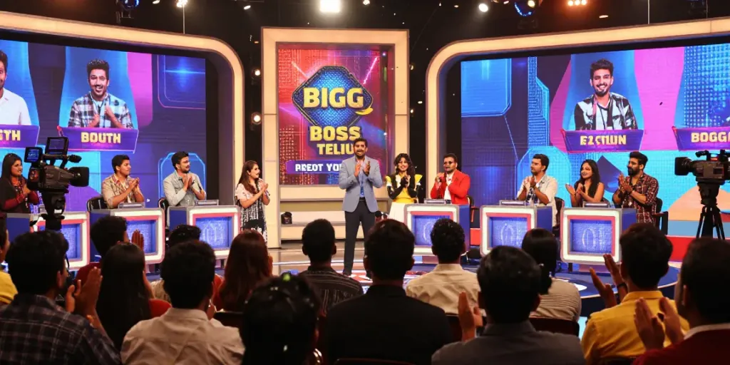 Check this week Bigg Boss Telugu voting online with audience excitement and live engagement in the studio.