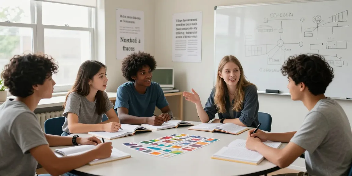 Students learning together with the best tutors in an inviting classroom setting.