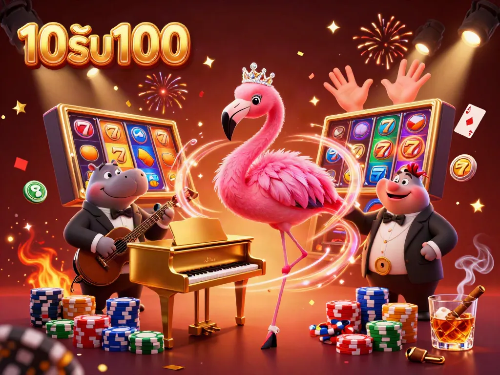 โปรโมชั่น 10รับ100 สำหรับคาสิโนออนไลน์ พร้อมการแสดงสุดตื่นเต้นจากฟลามิงโก และ ฮิปโป