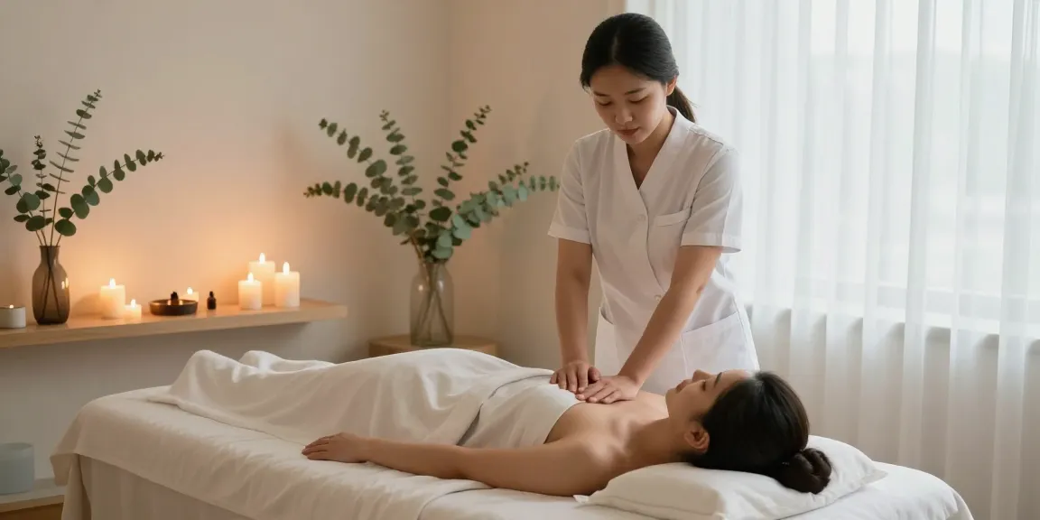 Relaxing 강남출장안마 massage therapy session in an elegant spa environment.