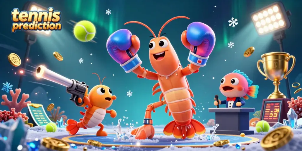 Tennis prediction: Bet smart with expert analysis and dynamic play insights in a vibrant illustration.