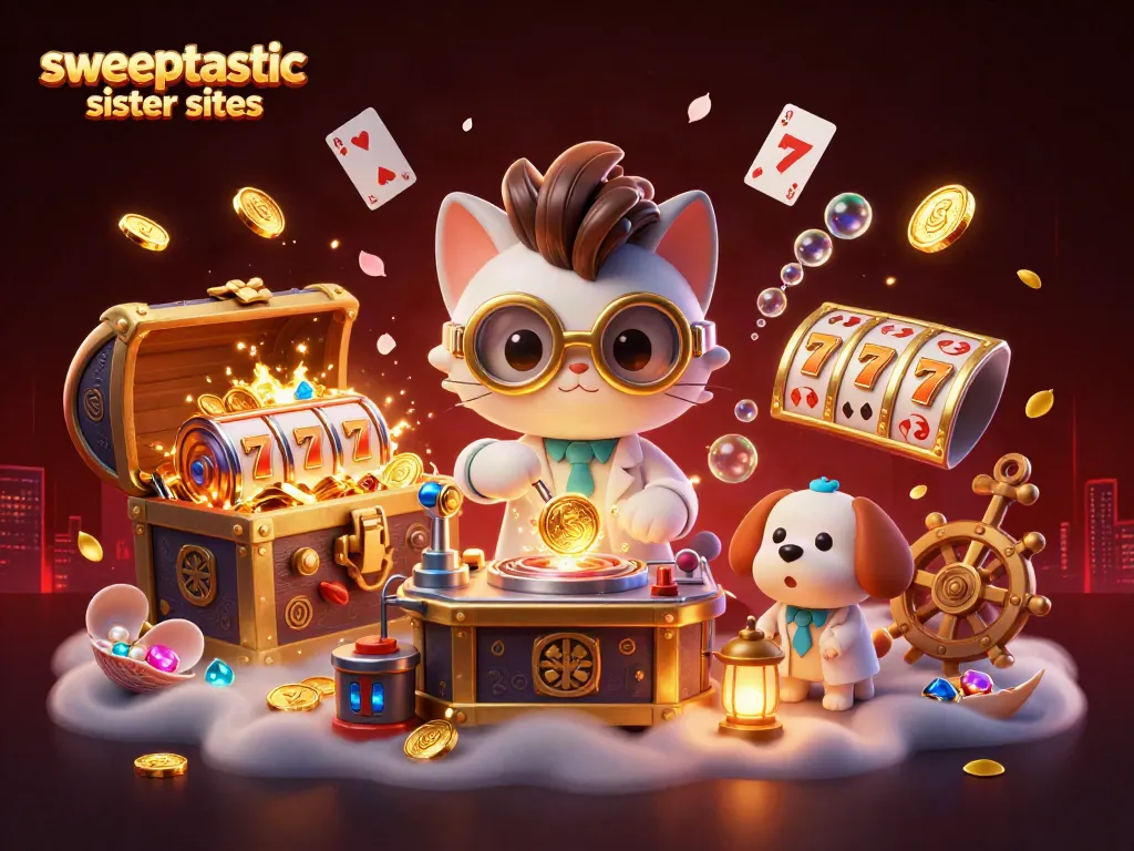 Join the fun at the sweeptastic sister sites to spin for prizes and redeem coins!