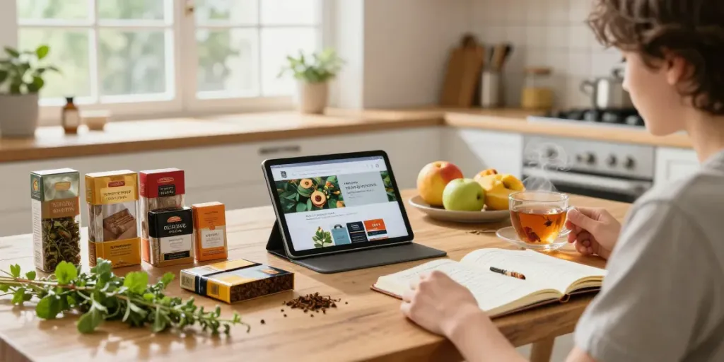 Explore the best cheap tobacco and cigarettes online in a serene kitchen atmosphere, promoting natural wellness through quality products.