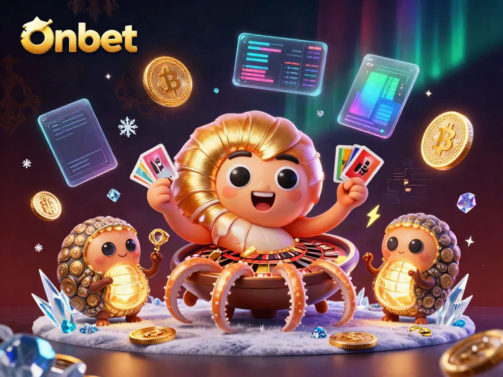 Onbet offers dynamic gaming experiences featuring a giant nautilus roulette wheel, cryptocurrencies, and vibrant visuals.