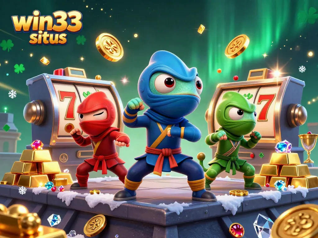 Experience thrilling gameplay at win33 situs with dynamic slot elements and action-packed chameleon ninjas.