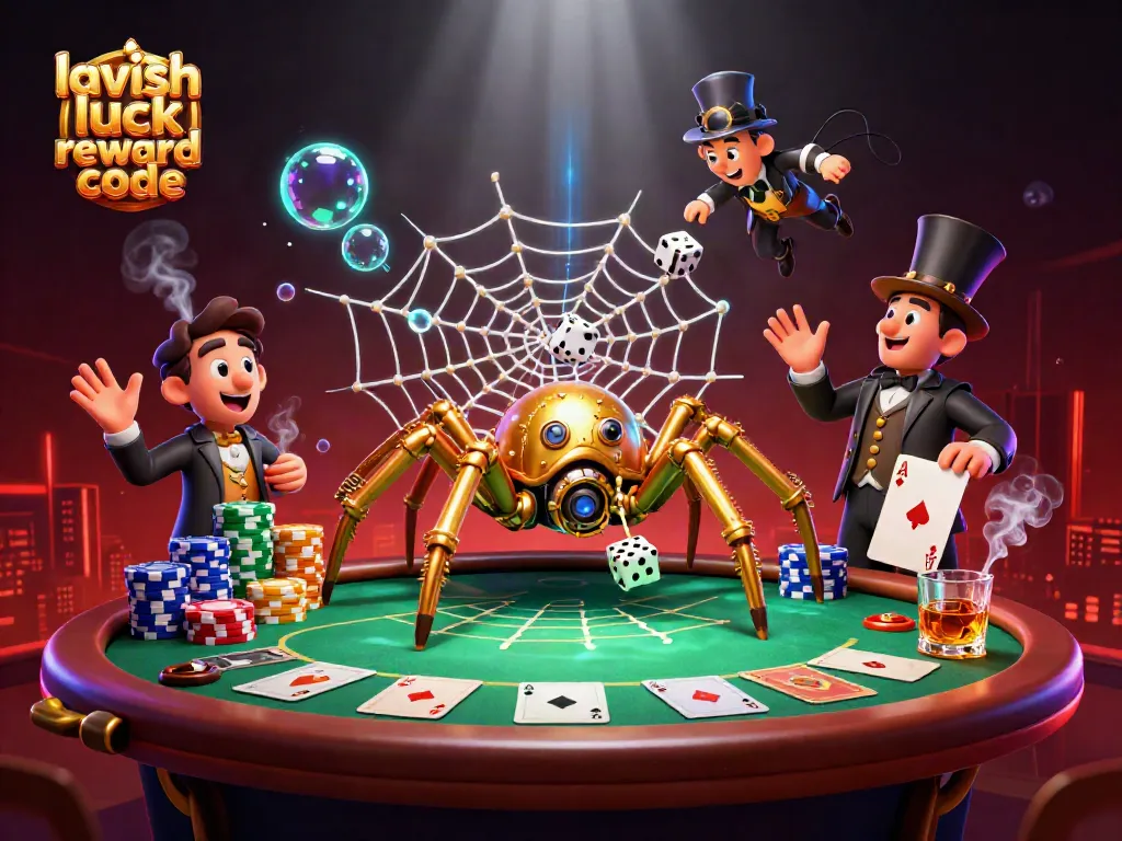 Experience the thrill of Lavish Luck reward code with 3D steampunk elements and vibrant casino settings.