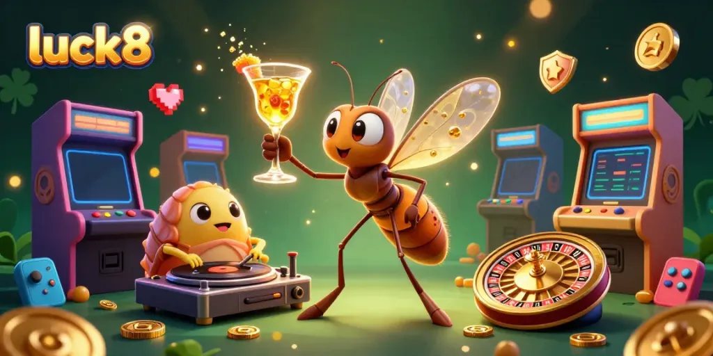 Engage in exciting luck8 casino games featuring colorful mascots and vibrant game elements.