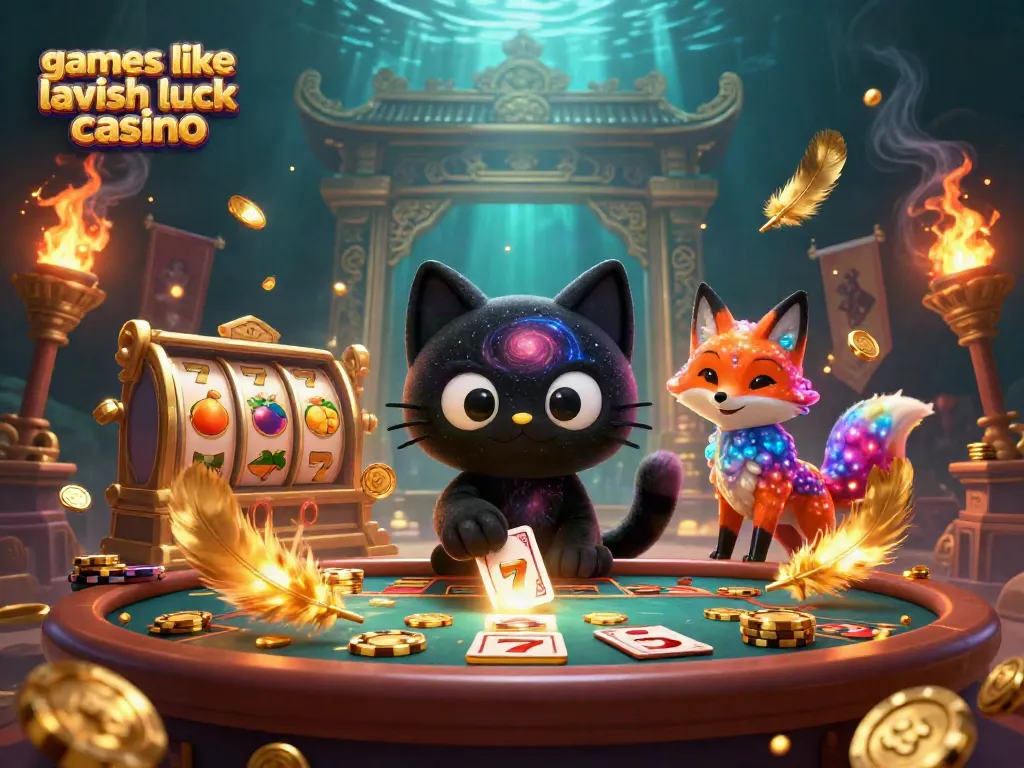 Experience games like Lavish Luck Casino with vibrant casino elements and a cosmic theme.