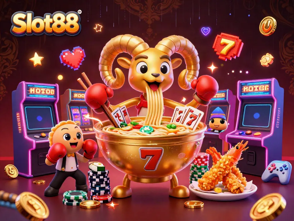 Engage in thrilling Slot88 action with vibrant characters and casino elements.