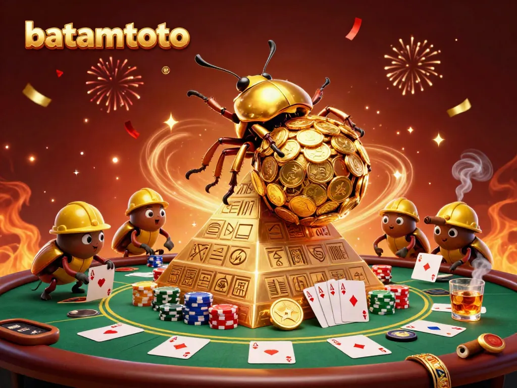 Engage with batamtoto's vibrant 3D casino illustration showcasing dynamic gaming elements.