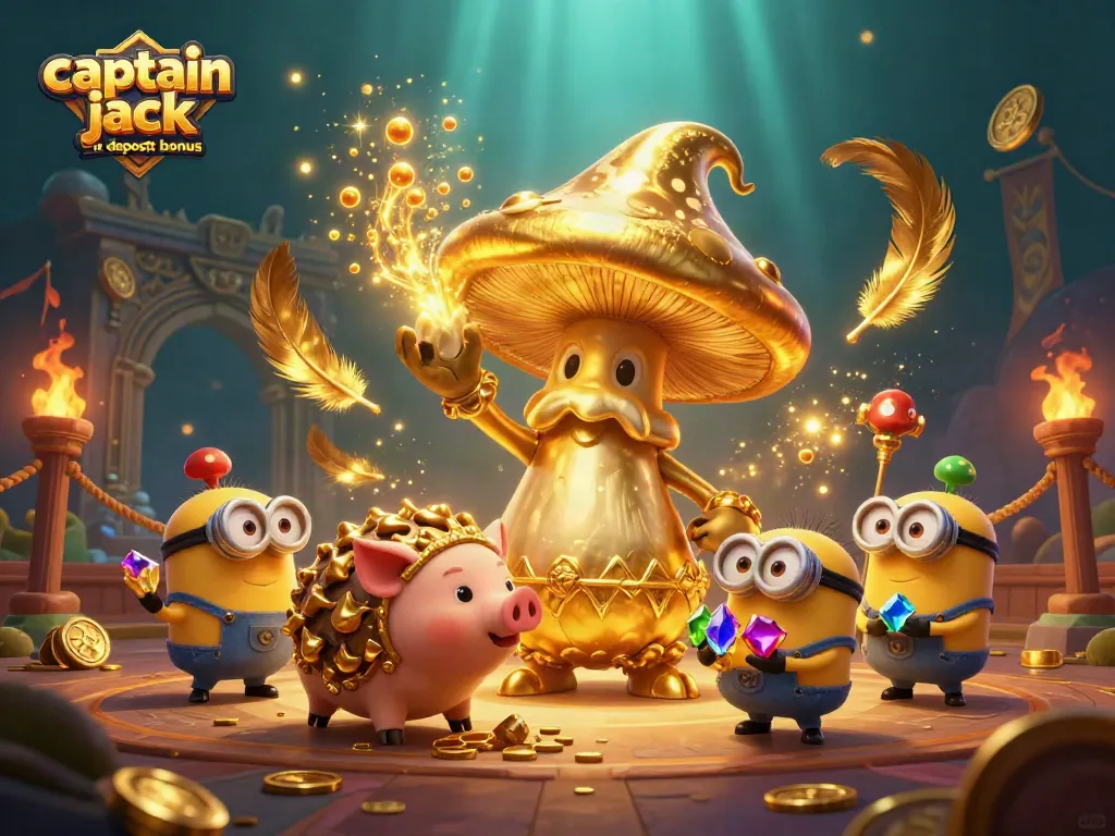 Claim the captain jack no deposit bonus with vibrant 3D casino characters and magical elements