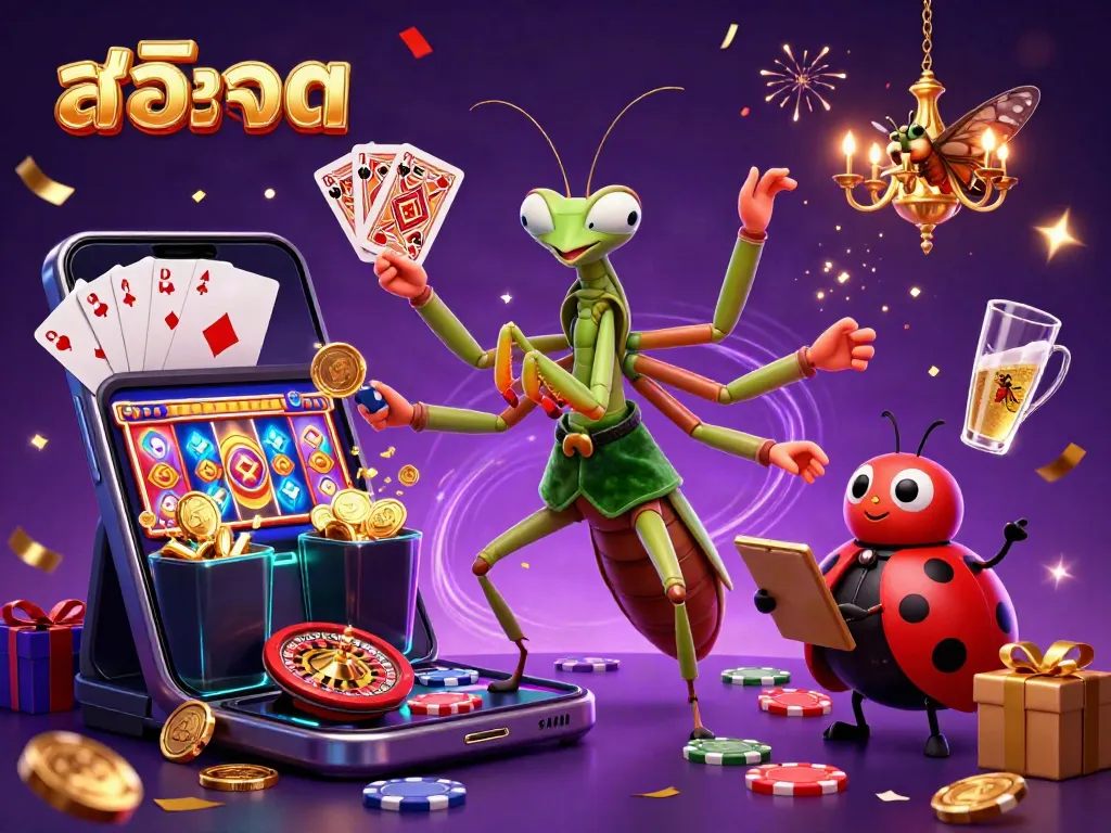 Experience fun and excitement playing สล็อต with a dynamic casino scene featuring talented card dealers and vibrant game elements.